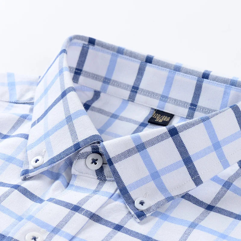 Camisa Masculina Oxford Quadricular