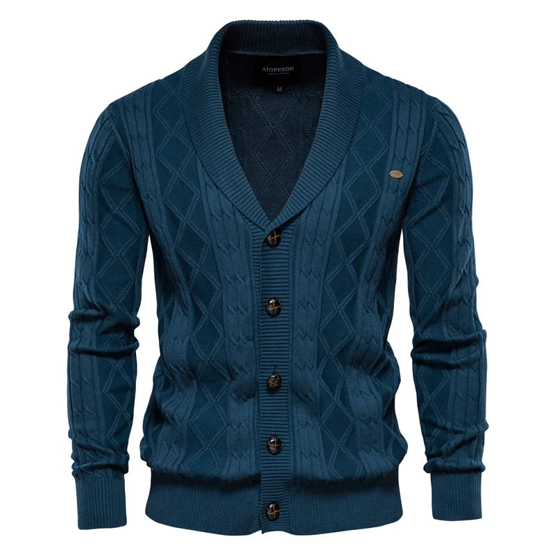 Cardigan Masculino Clássico Com Botões