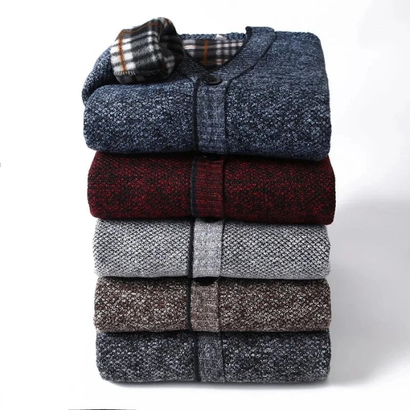 Cardigan Masculino Feito Em Lã