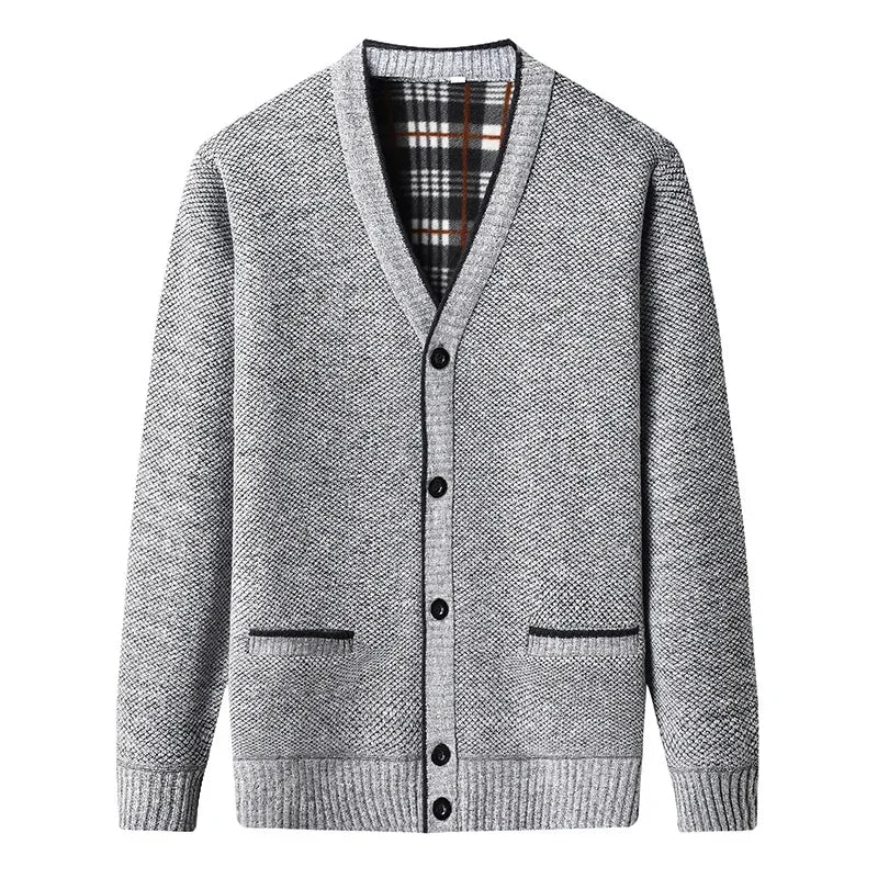 Cardigan Masculino Feito Em Lã