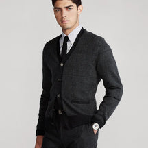 Cardigan Masculino Gola V Empresarial