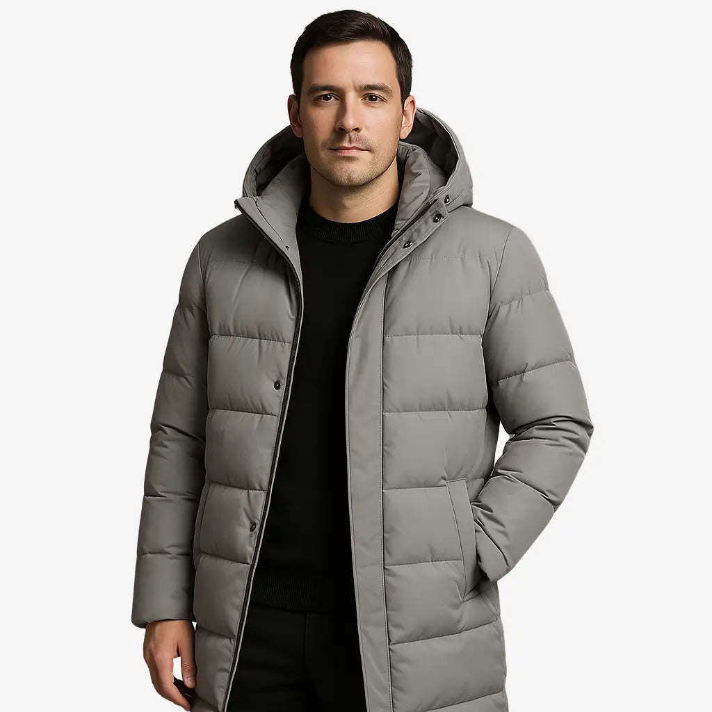 Sobretudo Masculino Puffer Longo