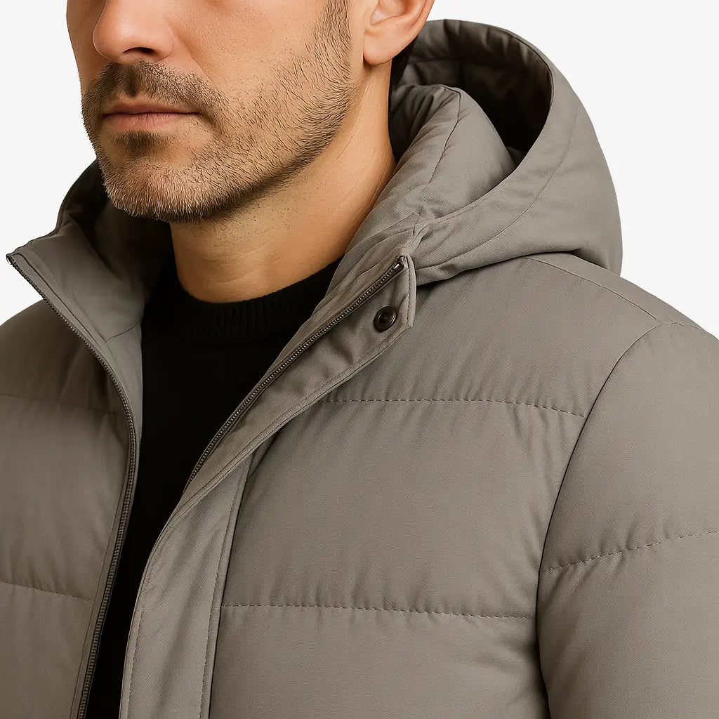 Sobretudo Masculino Puffer Longo