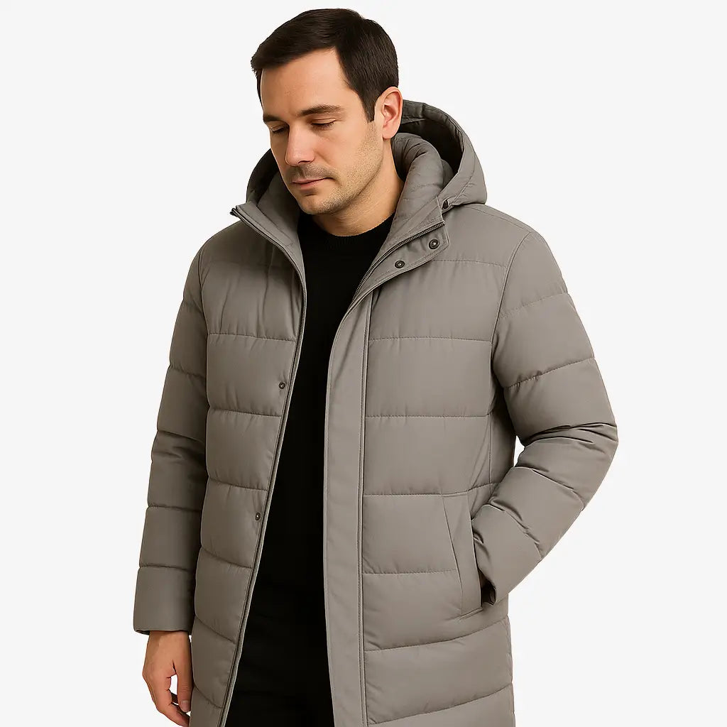 Sobretudo Masculino Puffer Longo