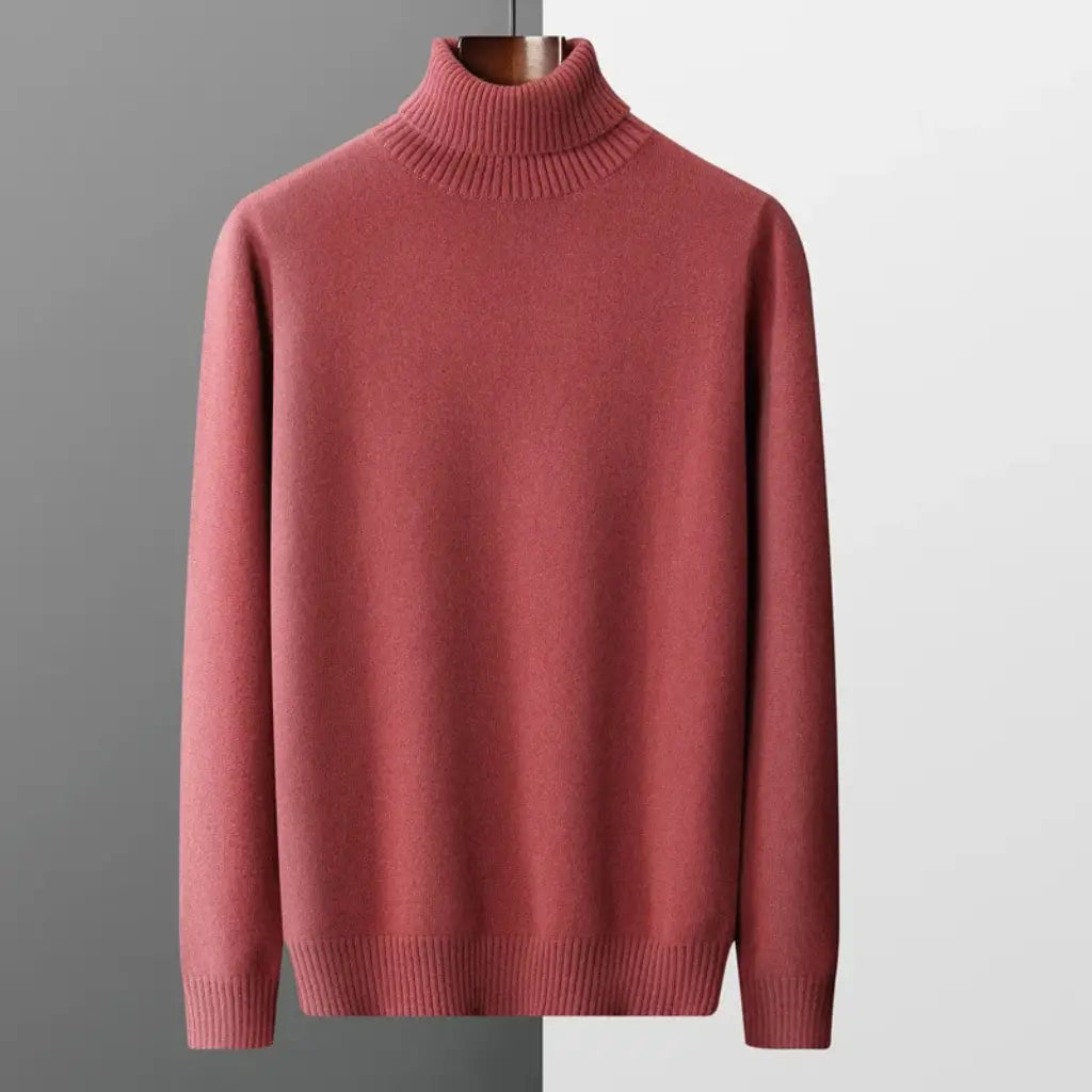 Suéter Masculino Gola Alta em Lã Merino – Linha Milano
