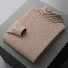 Suéter Masculino Gola Alta em Lã Merino – Linha Milano