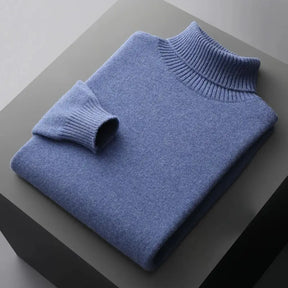 Suéter Masculino Gola Alta em Lã Merino – Linha Milano