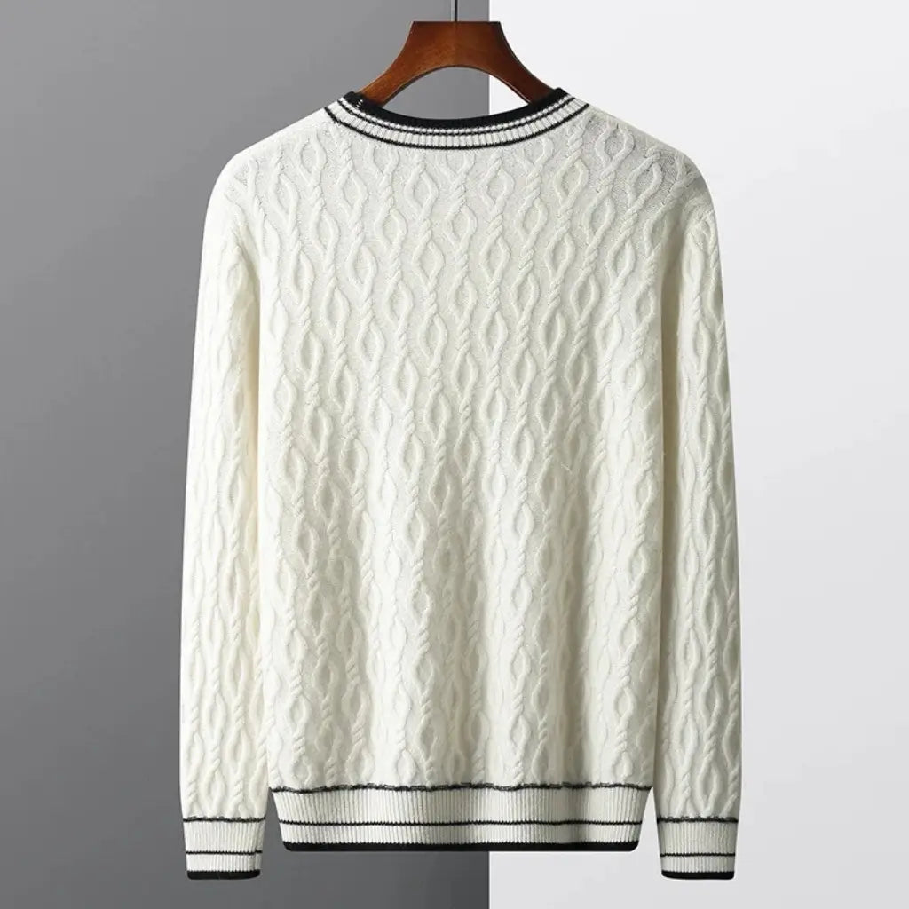 Suéter Masculino Premium em Lã Merino Extrafina - Clássico Europeu