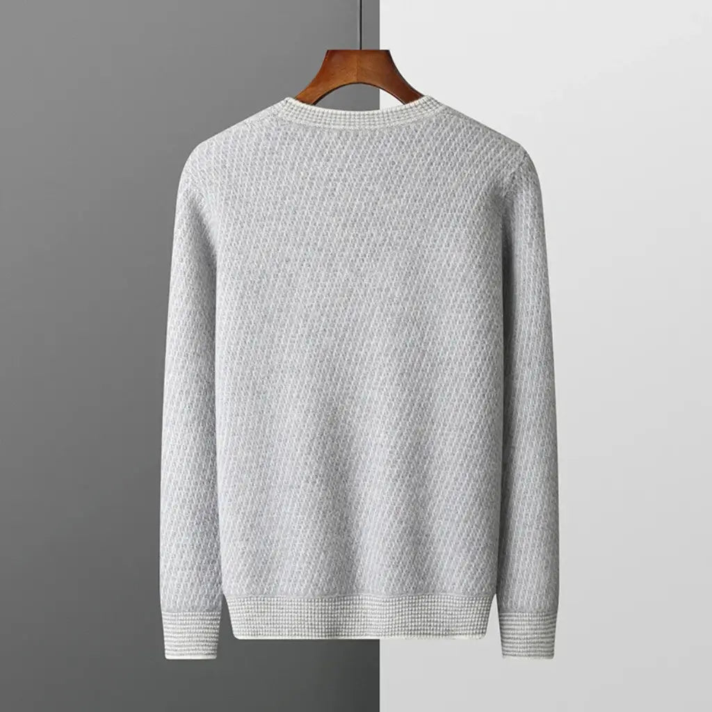 Suéter Masculino Texturizado em Lã Merino