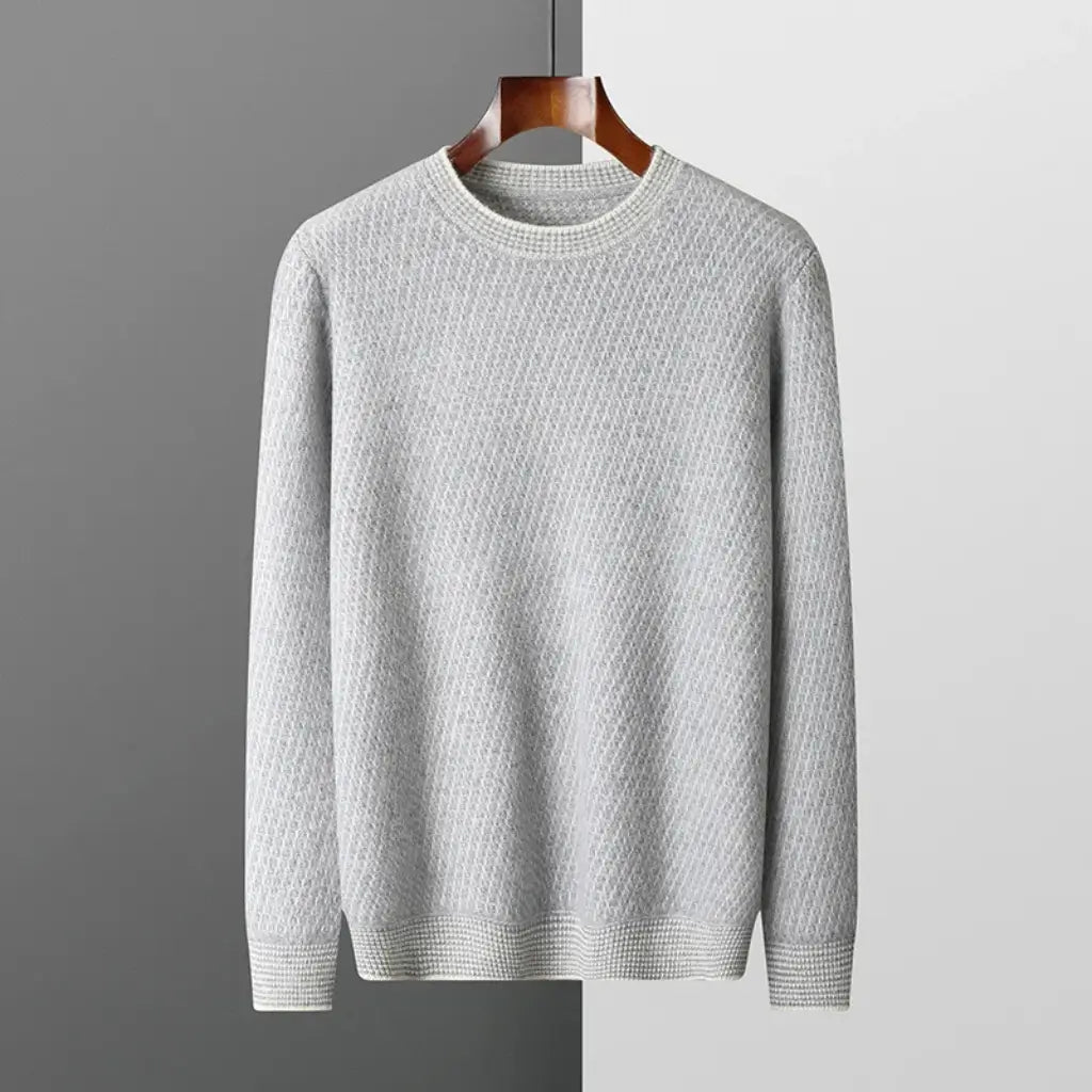 Suéter Masculino Texturizado em Lã Merino