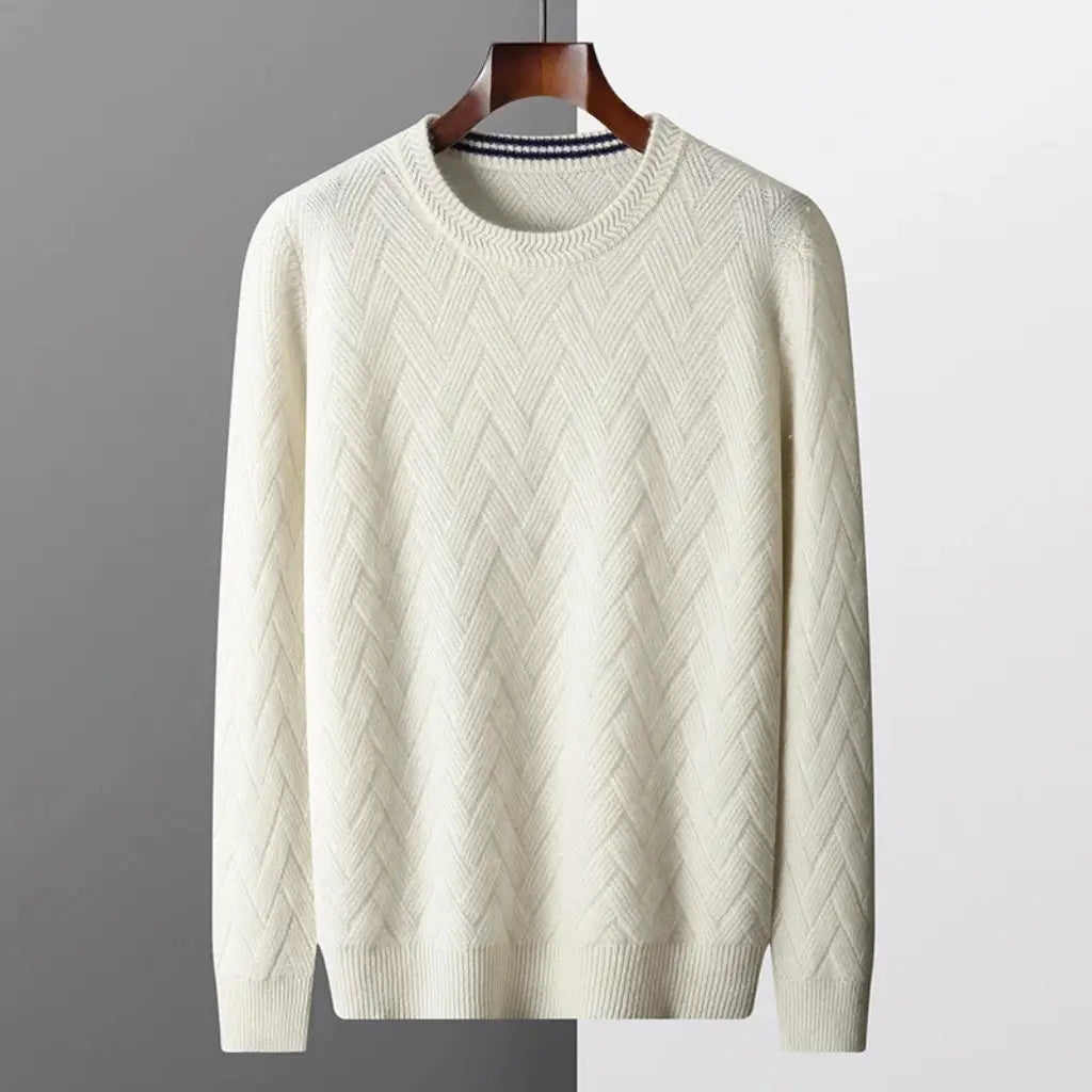 Suéter Masculino Trançado em Lã Merino – Linha Firenze