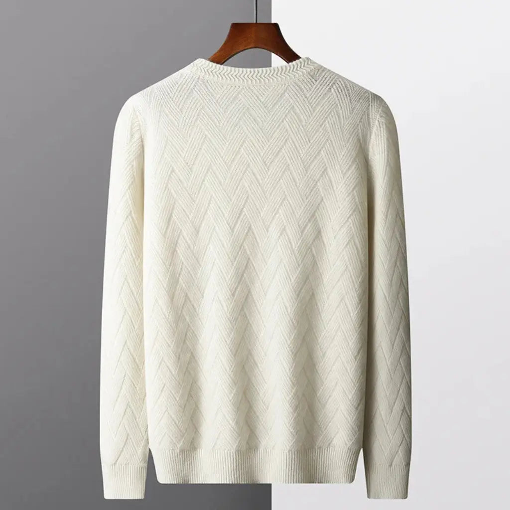 Suéter Masculino Trançado em Lã Merino – Linha Firenze