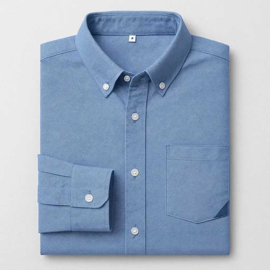 Camisa Masculina Casual Xavier manga longa e fechamento com botões