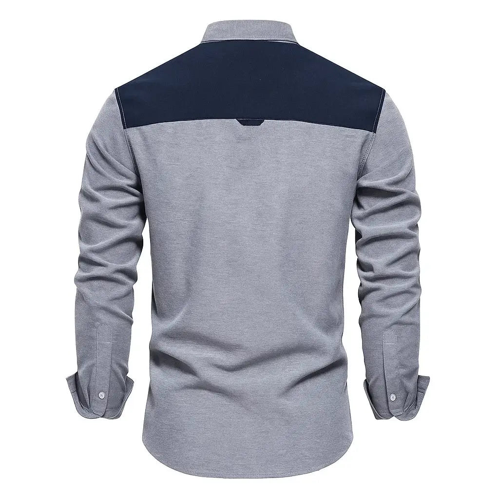 Camisa Masculina Casual Xavier manga longa e fechamento com botões