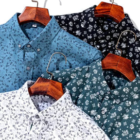 Camisa Masculina Italiana Com Estampa Floral