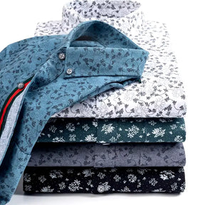 Camisa Masculina Italiana Com Estampa Floral