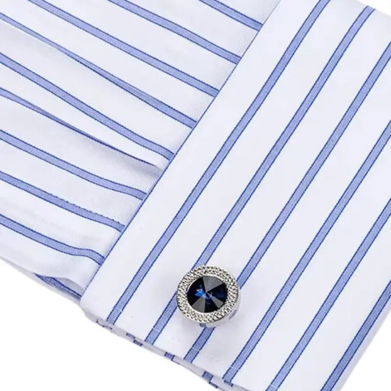 Camisa Social Masculina Business com abotoadeira de luxo e algodão premium
