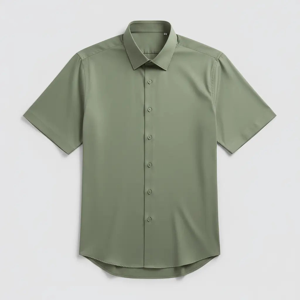 Camisa Social Masculina Manga Curta