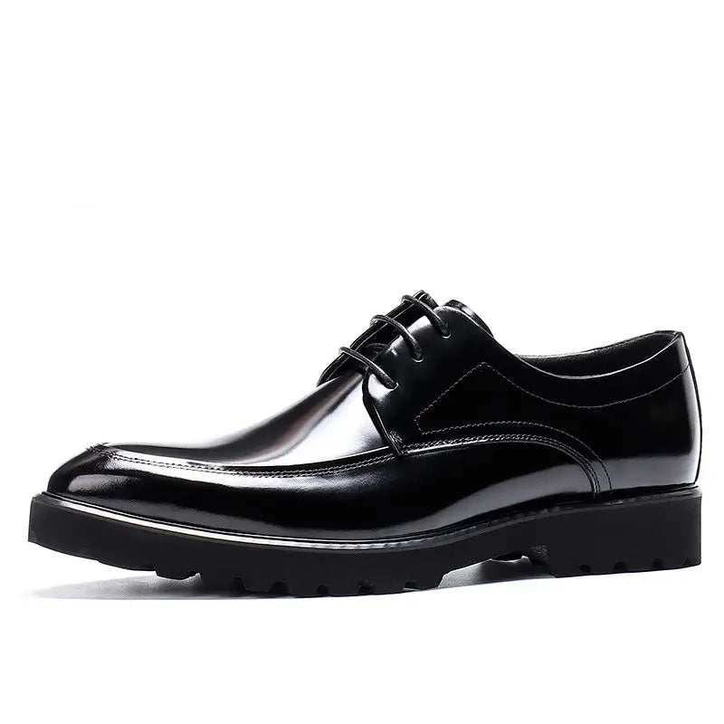 sapato social masculino derby em couro na cor preta, modelo derby, ideal para eventos especiais e uso casual.