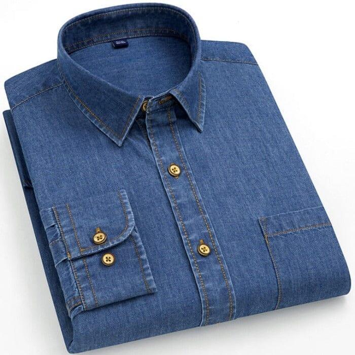 Camisa Jeans Masculina Elegance