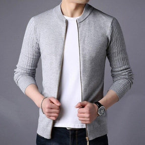 Cardigan Masculino Com Fecho Em Ziper