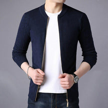 Cardigan Masculino Com Fecho Em Ziper