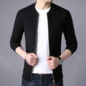 Cardigan Masculino Com Fecho Em Ziper