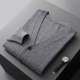 Cardigan Masculino Feito Em lã Merino
